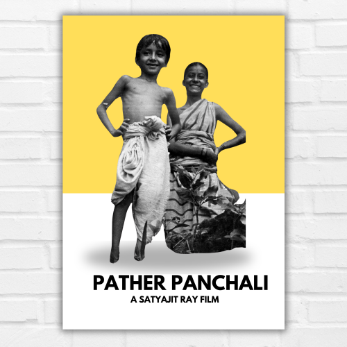 Pather Panchali Poster Frame Satyajit Ray's Movies Artwork Canvas Painting Framed Posters Bollywood Movie Photo Frames For Wall Decor Bedroom Living Room Decoration Home Office Restraunt Cafe, pather panchali poster, pather panchali poster hd, pather panchali movie poster, pather panchali original poster, pather panchali 1955 poster, pather panchali minimulist poster, pather panchali official poster, pather panchali original movie poster, pather panchali painting, pather panchali art, pather panchali wall