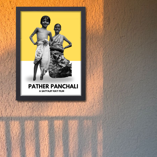 Pather Panchali Poster Frame Satyajit Ray's Movies Artwork Canvas Painting Framed Posters Bollywood Movie Photo Frames For Wall Decor Bedroom Living Room Decoration Home Office Restraunt Cafe, pather panchali poster, pather panchali poster hd, pather panchali movie poster, pather panchali original poster, pather panchali 1955 poster, pather panchali minimulist poster, pather panchali official poster, pather panchali original movie poster, pather panchali painting, pather panchali art, pather panchali wall