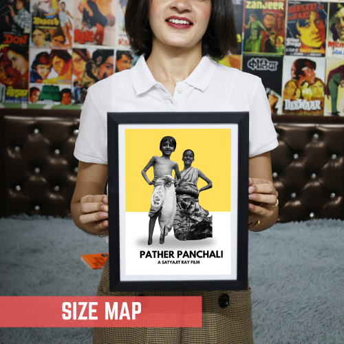 Pather Panchali Poster Frame Satyajit Ray's Movies Artwork Canvas Painting Framed Posters Bollywood Movie Photo Frames For Wall Decor Bedroom Living Room Decoration Home Office Restraunt Cafe, pather panchali poster, pather panchali poster hd, pather panchali movie poster, pather panchali original poster, pather panchali 1955 poster, pather panchali minimulist poster, pather panchali official poster, pather panchali original movie poster, pather panchali painting, pather panchali art, pather panchali wall