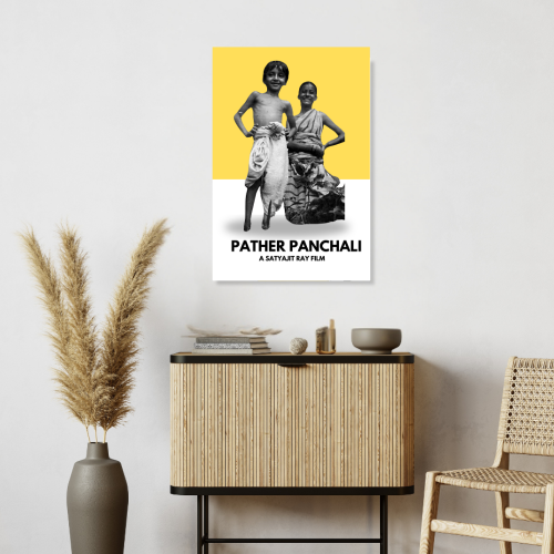 Pather Panchali Poster Frame Satyajit Ray's Movies Artwork Canvas Painting Framed Posters Bollywood Movie Photo Frames For Wall Decor Bedroom Living Room Decoration Home Office Restraunt Cafe, pather panchali poster, pather panchali poster hd, pather panchali movie poster, pather panchali original poster, pather panchali 1955 poster, pather panchali minimulist poster, pather panchali official poster, pather panchali original movie poster, pather panchali painting, pather panchali art, pather panchali wall