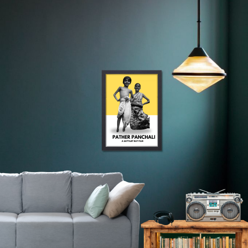 Pather Panchali Poster Frame Satyajit Ray's Movies Artwork Canvas Painting Framed Posters Bollywood Movie Photo Frames For Wall Decor Bedroom Living Room Decoration Home Office Restraunt Cafe, pather panchali poster, pather panchali poster hd, pather panchali movie poster, pather panchali original poster, pather panchali 1955 poster, pather panchali minimulist poster, pather panchali official poster, pather panchali original movie poster, pather panchali painting, pather panchali art, pather panchali wall