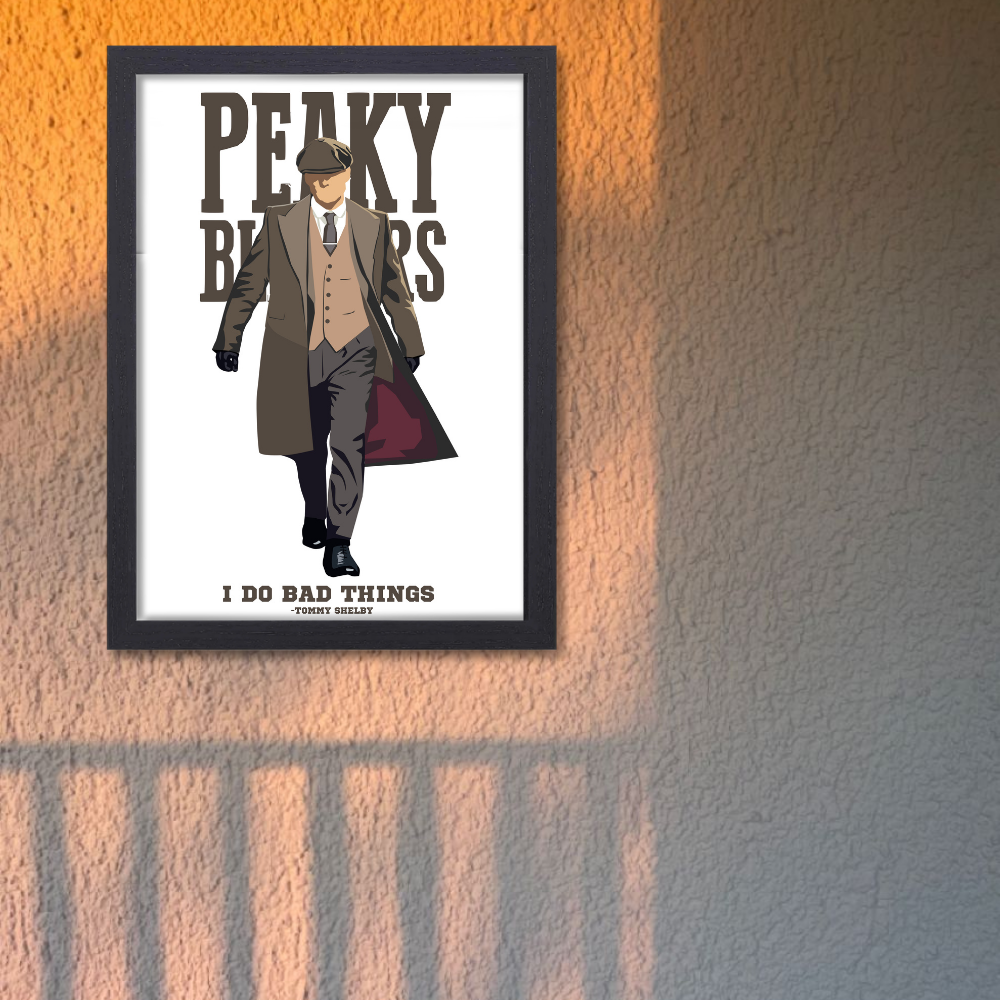 Peaky Blinders Movie Poster Frame Movies Series Framed Posters Hollywood Canvas Painting Artwork Photo Frames For Wall Decor Living Room Bedroom  Study Room Restraunt Cafe Office & Home Decoration
