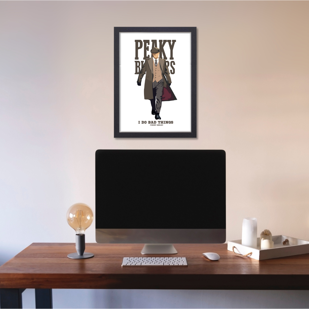 Peaky Blinders Movie Poster Frame Movies Series Framed Posters Hollywood Canvas Painting Artwork Photo Frames For Wall Decor Living Room Bedroom  Study Room Restraunt Cafe Office & Home Decoration