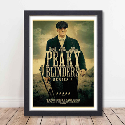 Peaky Blinders Movie Poster Frame Movies Series Framed Posters Hollywood Film Art Canvas Painting Artwork Photo Frames For Wall Decor Living Room Bedroom  Study Room Restraunt Cafe Office & Home Decoration