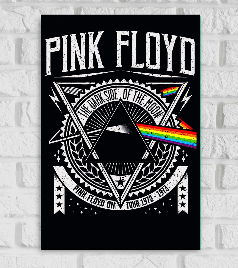 Pink Floyd Rock Band Rapper Singer-Songwriter Colorful Painting Pop Culture Music Artist  Hollywood Songs Matte Finish Beautiful Black Color Poster Frame