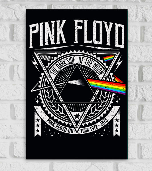 Pink Floyd Rock Band Rapper Singer-Songwriter Colorful Painting Pop Culture Music Artist  Hollywood Songs Matte Finish Beautiful Black Color Poster Frame
