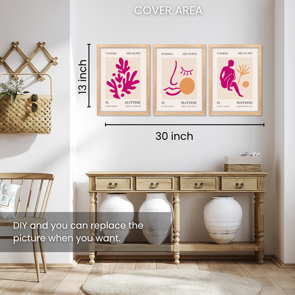 Set of 3 Henri Matisse Wall Art Paintings Framed Poster for Home Decoration, Living Room, Bedroom, hall, Kitchen, and Office Wall Decoration