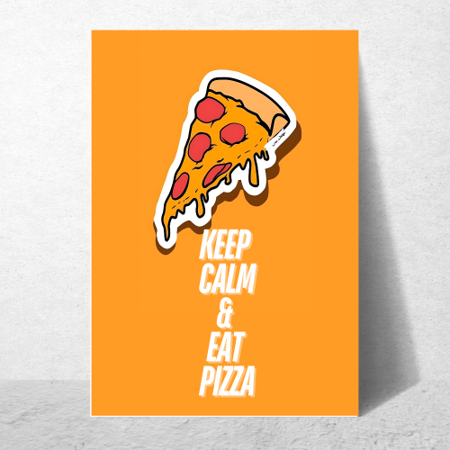 Pizza Quote Funny Food Artwork Poster Frame Food Posters with Framed for Retraunt Cafe Photo Frames Wall Decor Decoration
