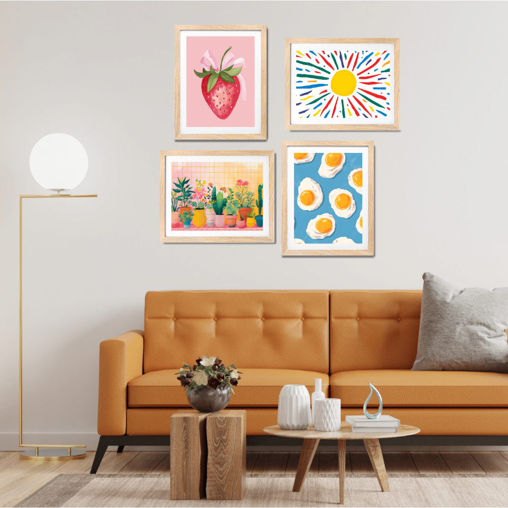 Good Hope Set of 4 Wall Art Prints for Home Decor – Aesthetic Framed Posters (10X13Inch) for Kitchen, Living Room, or Kids Room Home Decoration