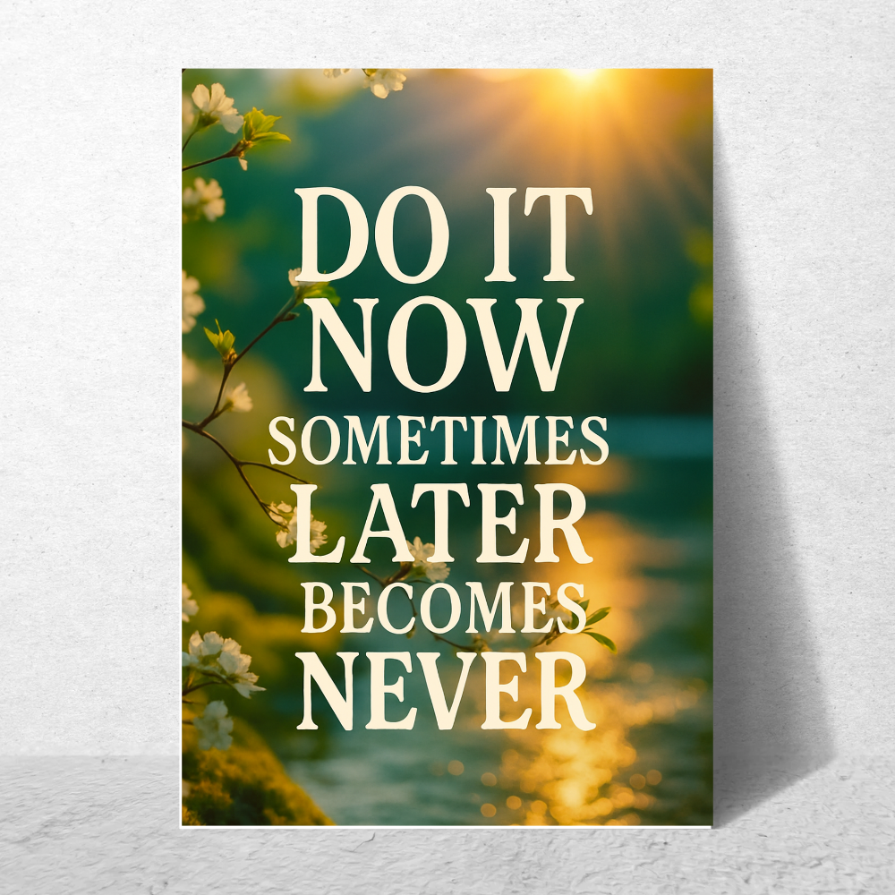 Motivational Quotes Poster Motivation Quote Paintings Posters Inspiring Lines Painting Stickers for Students & Study Room Library decoration Living room bedroom kitchen Dining hall & office wall decor (with framme or without frame)