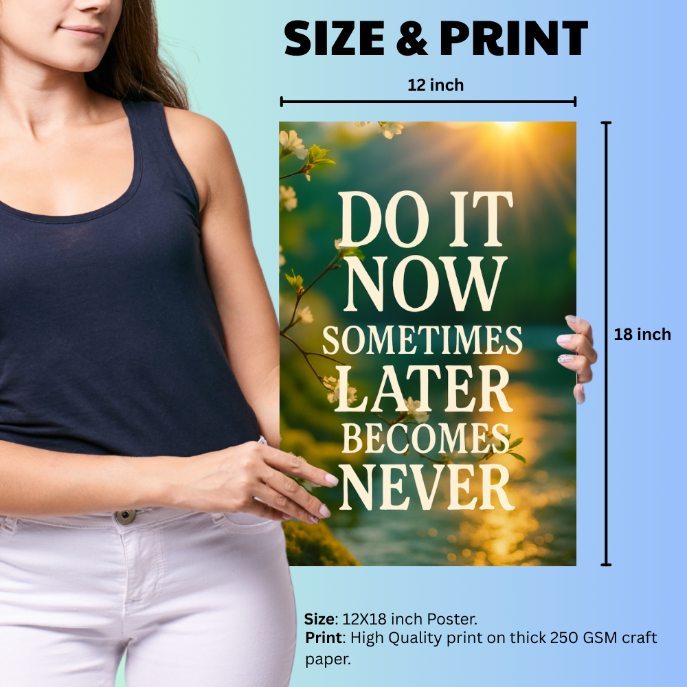 Motivational Quotes Poster Motivation Quote Paintings Posters Inspiring Lines Painting Stickers for Students & Study Room Library decoration Living room bedroom kitchen Dining hall & office wall decor (with framme or without frame)