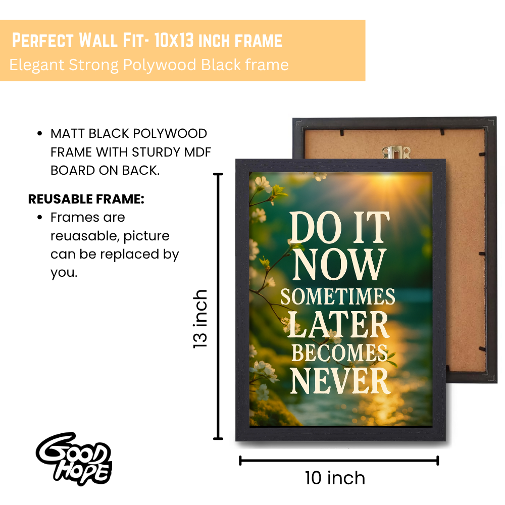 Motivational Quotes Poster Motivation Quote Paintings Posters Inspiring Lines Painting Stickers for Students & Study Room Library decoration Living room bedroom kitchen Dining hall & office wall decor (with framme or without frame)