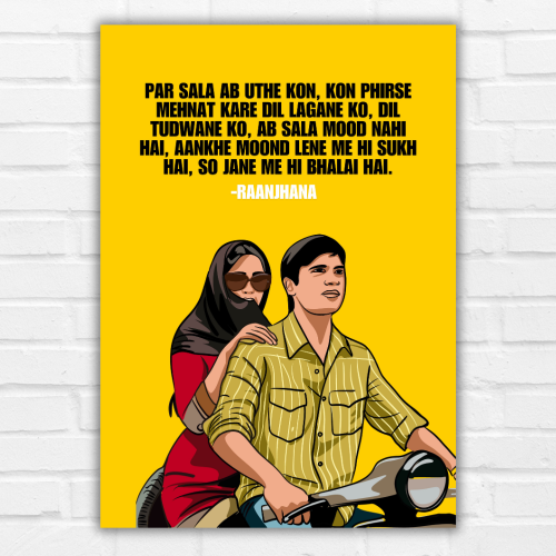 Bollywood Movie Raanjhana Poster Frame Dhanush Movies Framed Posters Dialouges Quotes Artwork Canvas Painting Photo Frames For Wall Decor Bedroom Living Room Decoration Home Office Restraunt Cafe, raanjhanaa movie poster, raanjhanaa movie poster hd, raanjhanaa movie picture, raanjhanaa movie photo, raanjhanaa movie pics, raanjhanaa movie dialogues poster design, raanjhanaa movie dialogues posters, raanjhanaa movie quotes poster image, raanjhanaa movie quotes posters, dhanush movie poster, dhanush new movie 