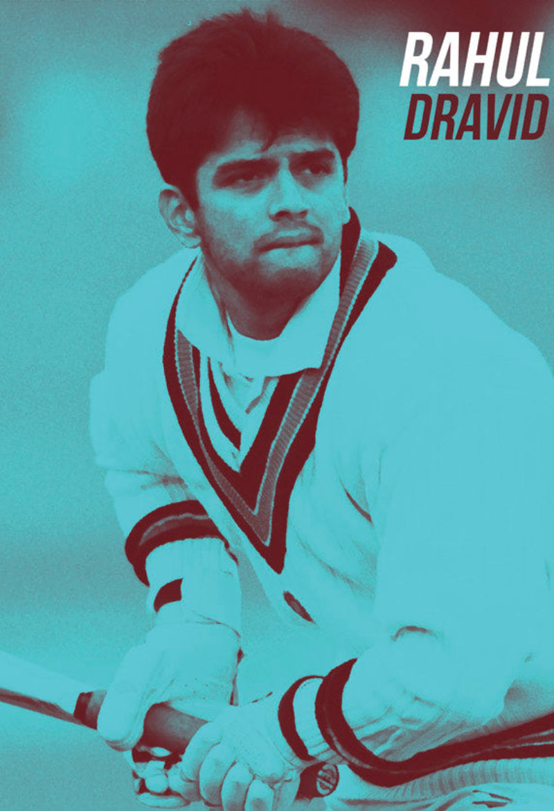 Rahul Dravid Sports Player Cricket World Cup T20 IPL Motivational Quote Matte Finish Wall Decor Posters Frame