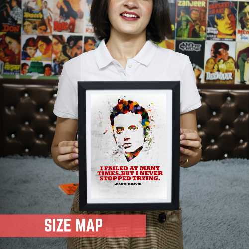 rahul dravid poster rahul dravid wall Poster rahul dravid poster frame frame virat kohli dhoni cricket player sports dhoni rohit abd thala finisher football tennis motivational quote office room hotel restorant school hostel frame for wall