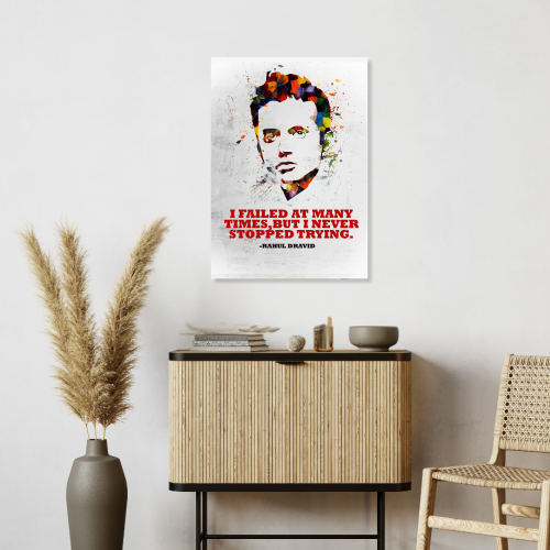 rahul dravid poster rahul dravid wall Poster rahul dravid poster frame frame virat kohli dhoni cricket player sports dhoni rohit abd thala finisher football tennis motivational quote office room hotel restorant school hostel frame for wall