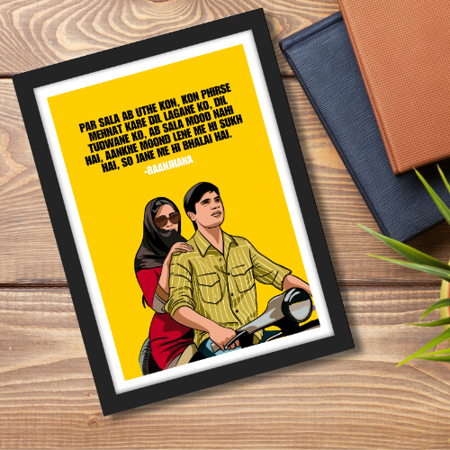 Bollywood Movie Raanjhana Poster Frame Dhanush Movies Framed Posters Dialouges Quotes Artwork Canvas Painting Photo Frames For Wall Decor Bedroom Living Room Decoration Home Office Restraunt Cafe, raanjhanaa movie poster, raanjhanaa movie poster hd, raanjhanaa movie picture, raanjhanaa movie photo, raanjhanaa movie pics, raanjhanaa movie dialogues poster design, raanjhanaa movie dialogues posters, raanjhanaa movie quotes poster image, raanjhanaa movie quotes posters, dhanush movie poster, dhanush new movie 