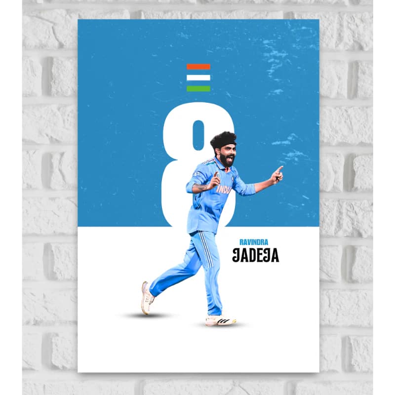 Cricketer Ravindra Jadeja Poster Frame, Cricket Players Photo frame, Cricketers Framed Posters for wall decor, room decor, livingroom, Posters for Boys rooms, hostel Cricket fans Jadeja Poster, Jadeja photo frame, Cricketer Frame, Cricketers Frame, Cricketers Posters for wall, Cricketers Photo frame for wall