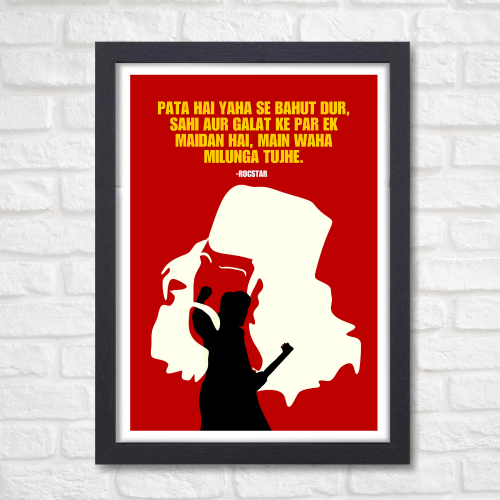 Rockstar Movie Frame Poster Ranbir Kapoor Bollywood Movies Quote Dialouges Framed Posters Artwork Canvas Painting Photo Frames For Wall Decor Bedroom Living Room Decoration Home Office Hostel, rockstar poster, rockstar poster, rockstar movie poster, rockstar movie poster hd, rockstar movie posters, rockstar movie poster hd songs, rockstar movie photo frame, rockstar movie wall art, rockstar movie wall decor, ranbir kapoor movies poster, ranbir kapoor all movies poster, bollywood movies poster