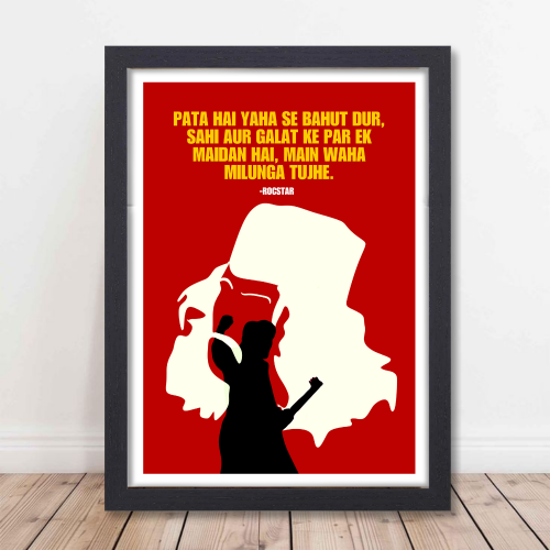 Rockstar Movie Frame Poster Ranbir Kapoor Bollywood Movies Quote Dialouges Framed Posters Artwork Canvas Painting Photo Frames For Wall Decor Bedroom Living Room Decoration Home Office Hostel, rockstar poster, rockstar poster, rockstar movie poster, rockstar movie poster hd, rockstar movie posters, rockstar movie poster hd songs, rockstar movie photo frame, rockstar movie wall art, rockstar movie wall decor, ranbir kapoor movies poster, ranbir kapoor all movies poster, bollywood movies poster