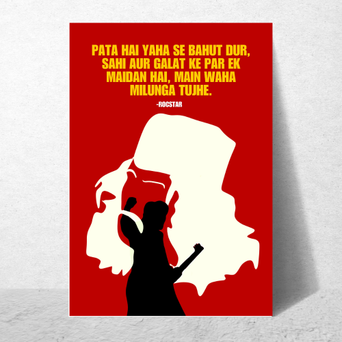 Rockstar Movie Frame Poster Ranbir Kapoor Bollywood Movies Quote Dialouges Framed Posters Artwork Canvas Painting Photo Frames For Wall Decor Bedroom Living Room Decoration Home Office Hostel, rockstar poster, rockstar poster, rockstar movie poster, rockstar movie poster hd, rockstar movie posters, rockstar movie poster hd songs, rockstar movie photo frame, rockstar movie wall art, rockstar movie wall decor, ranbir kapoor movies poster, ranbir kapoor all movies poster, bollywood movies poster