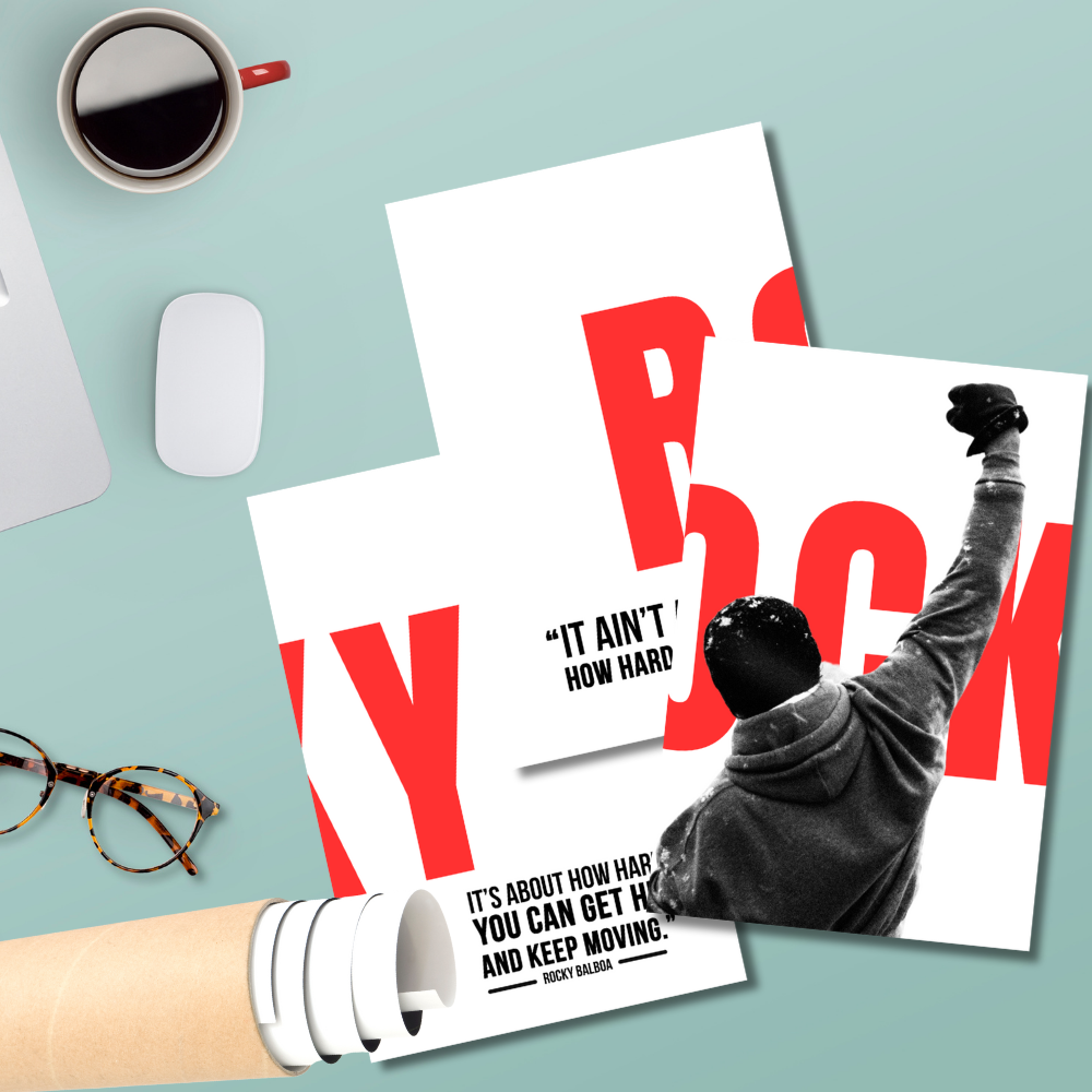 Rocky Balboa Motivational 3 Split Poster