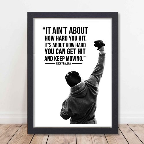 Rocky Balboa Movie Poster Frame Movies Motivational Quotes Framed Posters Hollywood Inspirational Movies Artwork Canvas Painting Photo Frames For Wall Decor Living Room Bedroom  Study Room Restraunt Cafe Office & Home Decoration, Rocky Balboa movie poster, Rocky Balboa movie poster 1976, Rocky Balboa original movie poster, original Rocky Balboa movie poster 1976, Rocky Balboa poster hd, Rocky Balboa wall poster, Rocky Balboa photo frame, Rocky Balboa poster download, Rocky Balboa movie poster framed