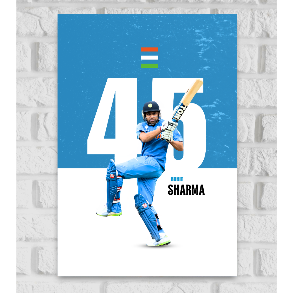 rohit sharma pull shot Poster in indian cricket team t20 world cup 2024