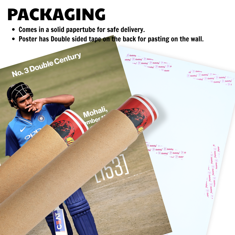 Cricketer Rohit Sharma Poster Cricket Players Motivational Poster, Players Photo posters For wall decor, room decoration home bedroom living room Paintings Boys Hostel Photos Frame | Frames | Framed