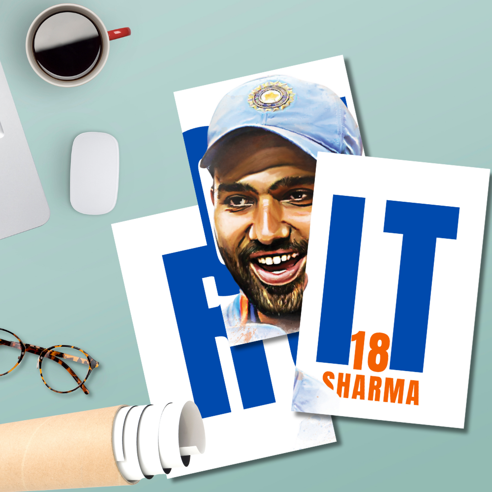 Rohit Sharma 3-Piece Poster | Indian Cricket Captain Wall Art