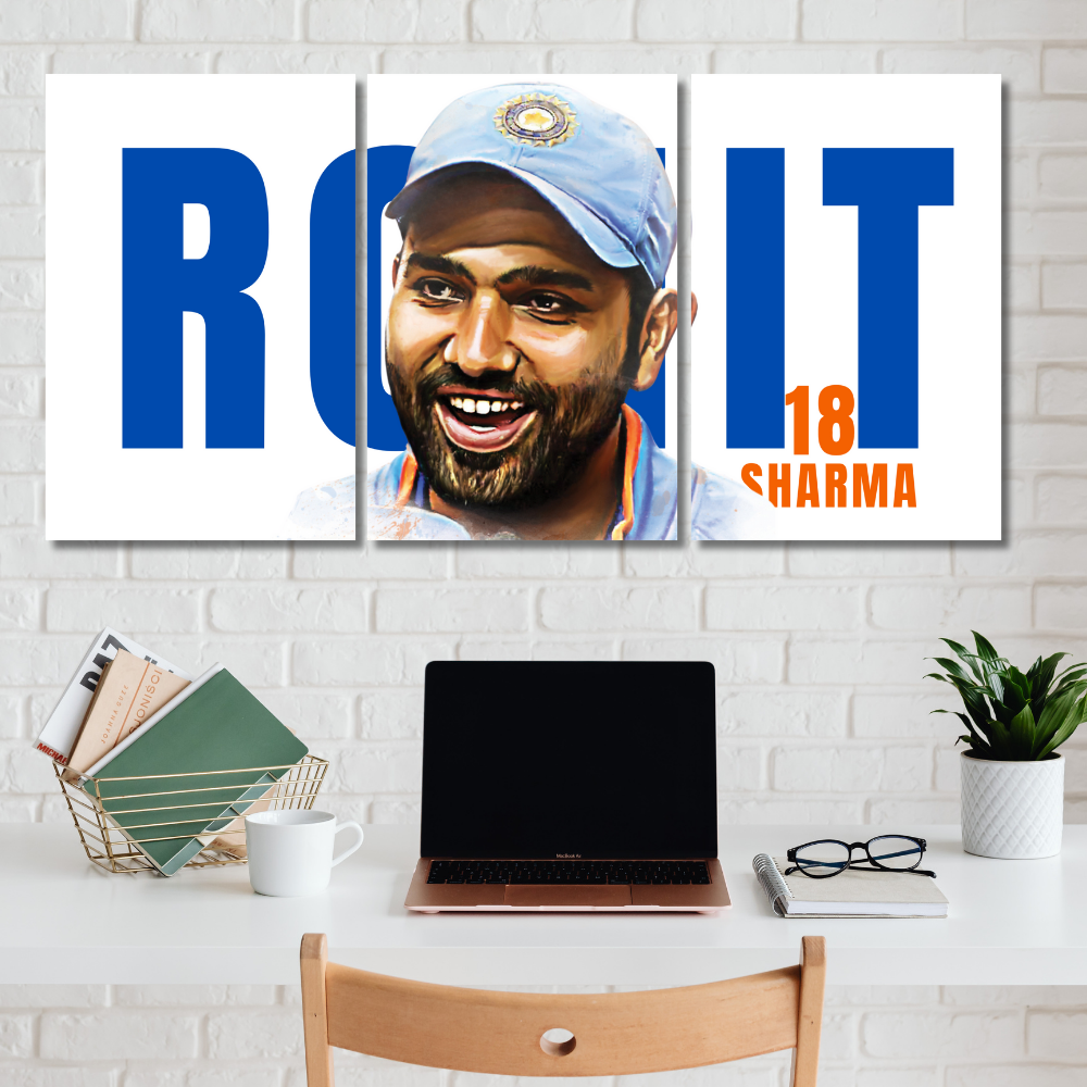 Rohit Sharma 3-Piece Poster | Indian Cricket Captain Wall Art