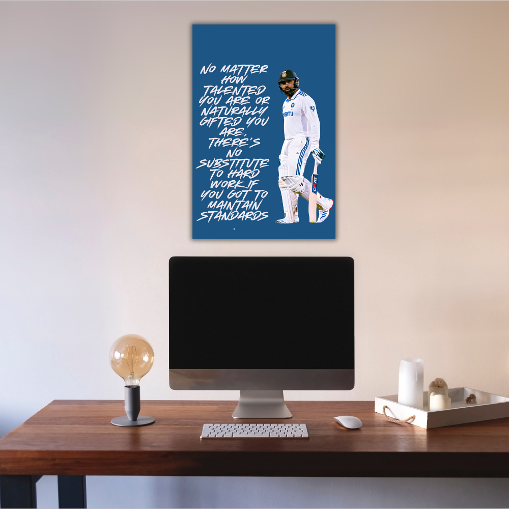 Cricketer Rohit Sharma Poster Cricket Players Motivational Poster, Players Photo posters For wall decor, room decoration home bedroom living room Paintings Hostel