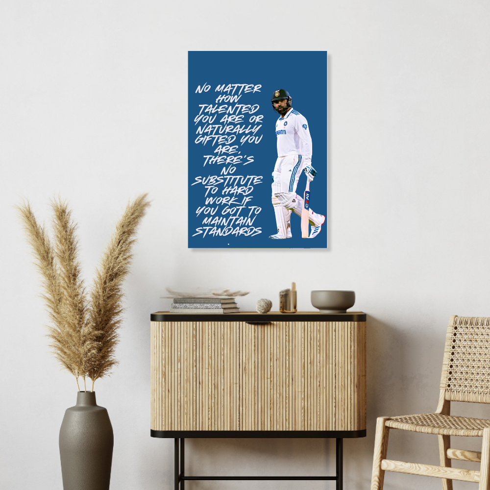 Cricketer Rohit Sharma Poster Cricket Players Motivational Poster, Players Photo posters For wall decor, room decoration home bedroom living room Paintings Hostel