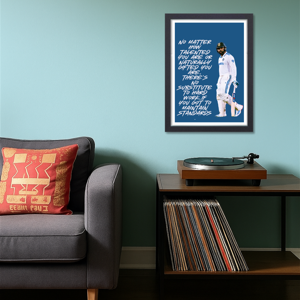 Cricketer Rohit Sharma Poster Cricket Players Motivational Poster, Players Photo posters For wall decor, room decoration home bedroom living room Paintings Hostel