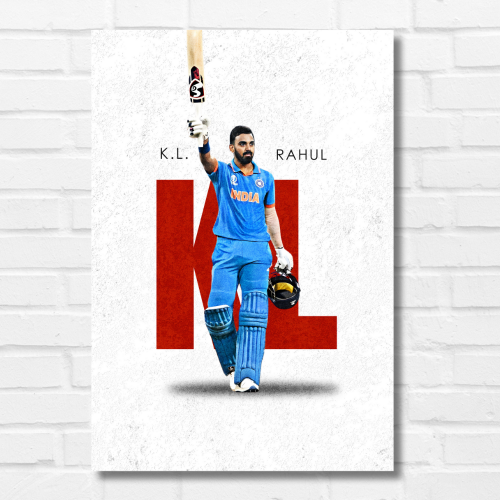 Cricketer Kl Rahul Poster Cricket Players Motivational Poster, Player wall decor, room decoration home bedroom living room Paintings Hostel Boy Kl Rahul Poster Cricket Poster for Kids Motivational Sports Poster Indian Cricketer Wall Art Framed Sports Poster Cricket Wall Decor Boys Room Wall Poster Team India Cricket Poster