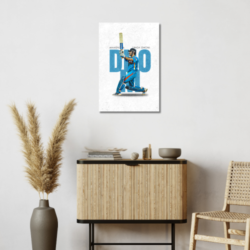 Cricketer Ms Dhoni Poster Cricket Players Motivational Poster, Players Photo posters For wall decor, room decoration home bedroom living room Paintings Hostel Frame | Frames | Framed