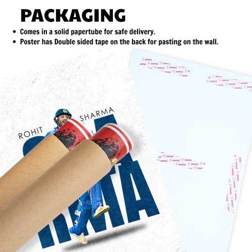 Cricketer Rohit Sharma Hitman Cricket Player Motivational Poster Frame Framed Posters Players Photo Frames For wall Decor decoration home bedroom living room Paintings Hostel Boys Ideal For Cricket Fans