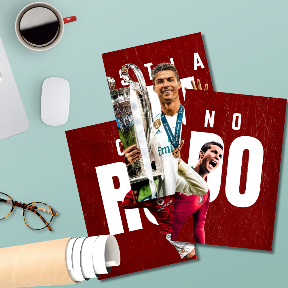 Cristiano Ronaldo Split Posters Set Of 3 For your Desk wall