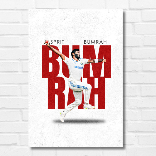 Cricketer Jasprit Bumrah Poster 12X18 Inch Unframed Poster For wall decoration home bedroom living room hall Gift Wall Art Paintings Jasprit Bumrah Poster Cricket Poster for Kids Motivational Sports Poster Indian Cricketer Wall Art Framed Sports Poster Cricket Wall Decor Boys Room Wall Poster Team India Cricket Poster
