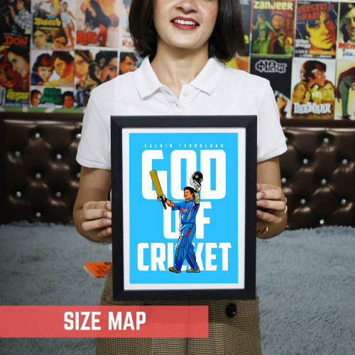 Sachin Tendulkar Poster For wall decor home bedroom living room Aesthetic Gift Item Wall Paintings Posters wallpaper Hostel Boys Bat Jersey Cricket (Poster Without Frame Framed Canvas