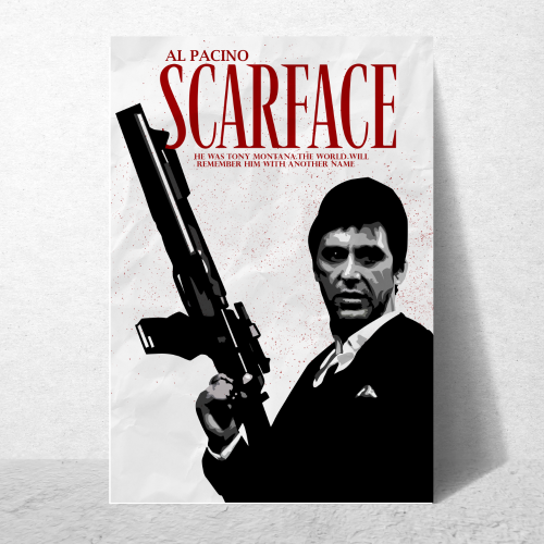 Scarface Movie Poster Frame Action Crime Film Framed Posters Hollywood Movies Canvas Painting Artwork Photo Frames for Wall Decor Home Decoration Living Room Bedroom Office Restraunt Cafe, scarface poster, scarface poster hd, scarface poster 4k, scarface poster font, scarface poster imdb, scarface poster for room, scarface poster framed, scarface poster with gun, scarface poster amazon, scarface poster black and white, scarface movie poster, scarface movie poster original, scarface movie poster framed