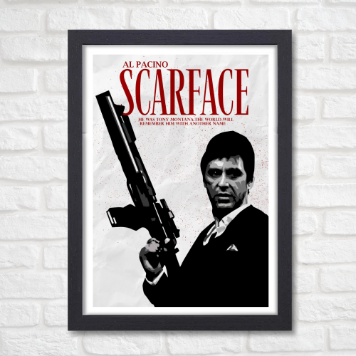 Scarface Movie Poster Frame Action Crime Film Framed Posters Hollywood Movies Canvas Painting Artwork Photo Frames for Wall Decor Home Decoration Living Room Bedroom Office Restraunt Cafe, scarface poster, scarface poster hd, scarface poster 4k, scarface poster font, scarface poster imdb, scarface poster for room, scarface poster framed, scarface poster with gun, scarface poster amazon, scarface poster black and white, scarface movie poster, scarface movie poster original, scarface movie poster framed