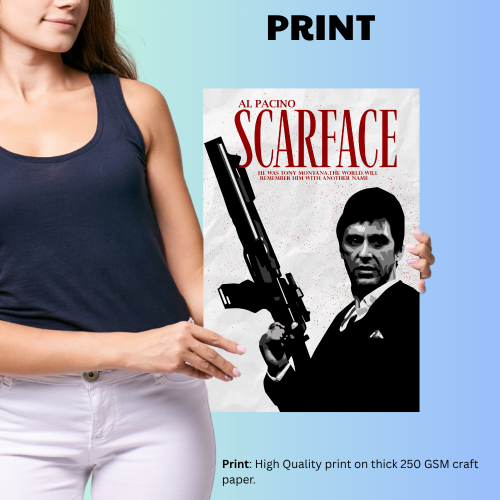  hollywood movies poster 4k, hollywood movies posters hd, hollywood movies poster 2025, hollywood movies poster design, hollywood movie posters photos, hollywood movie posters store, hollywood movie poster background, hollywood movie poster, Scarface Movie Poster Frame Action Crime Film Framed Posters Hollywood Movies Canvas Painting Artwork Photo Frames for Wall Decor Home Decoration Living Room Bedroom Office Restraunt Cafe, scarface poster, scarface poster hd, scarface poster 4k, scarface poster font