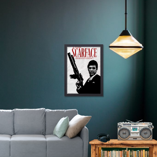 Scarface Movie Poster Frame Action Crime Film Framed Posters Hollywood Movies Canvas Painting Artwork Photo Frames for Wall Decor Home Decoration Living Room Bedroom Office Restraunt Cafe, scarface poster, scarface poster hd, scarface poster 4k, scarface poster font, scarface poster imdb, scarface poster for room, scarface poster framed, scarface poster with gun, scarface poster amazon, scarface poster black and white, scarface movie poster, scarface movie poster original, scarface movie poster framed