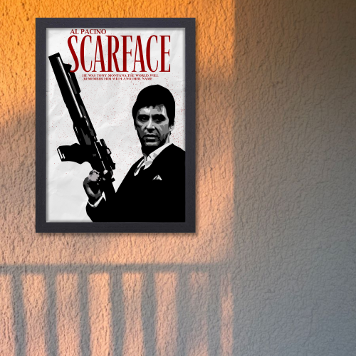 Scarface Movie Poster Frame Action Crime Film Framed Posters Hollywood Movies Canvas Painting Artwork Photo Frames for Wall Decor Home Decoration Living Room Bedroom Office Restraunt Cafe, scarface poster, scarface poster hd, scarface poster 4k, scarface poster font, scarface poster imdb, scarface poster for room, scarface poster framed, scarface poster with gun, scarface poster amazon, scarface poster black and white, scarface movie poster, scarface movie poster original, scarface movie poster framed