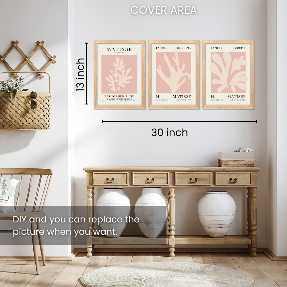 Set of 3 Henri Matisse Wall Art Paintings Framed Poster for Home Decoration, Living Room, Bedroom, Kitchen, and Office Wall Decoration