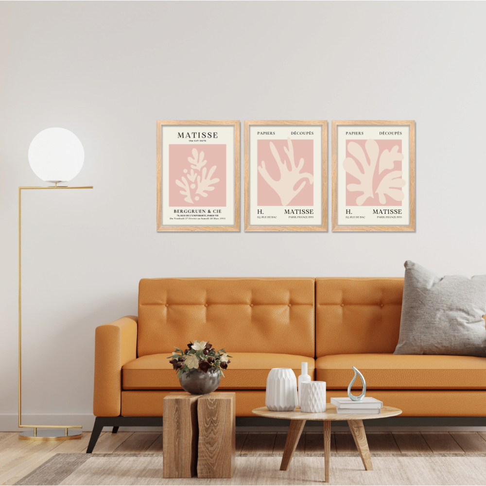 Set of 3 Henri Matisse Wall Art Paintings Framed Poster for Home Decoration, Living Room, Bedroom, Kitchen, and Office Wall Decoration