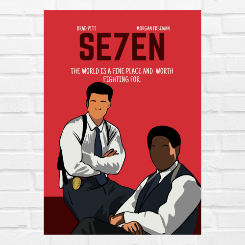 Seven Movie Poster Frame Se7en Crime Mystery Film Framed Posters Movies Canvas Painting Art work Photo Frames For Wall Decor Living Room Bedroom  Study Room Restraunt Cafe Office & Home Decoration, se7en movie poster, 7 movie poster, seven movie poster, seven movie poster art, seven movie poster hd, seven movie poster 4k, seven movie oster original, seven movie poster imdb, seven movie poster font, seven movie poster framed, seven movie poster frame design, seven movie frames, seven movie wall poster