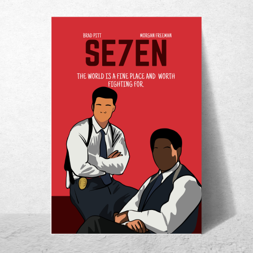 Seven Movie Poster Frame Se7en Crime Mystery Film Framed Posters Movies Canvas Painting Art work Photo Frames For Wall Decor Living Room Bedroom  Study Room Restraunt Cafe Office & Home Decoration, se7en movie poster, 7 movie poster, seven movie poster, seven movie poster art, seven movie poster hd, seven movie poster 4k, seven movie oster original, seven movie poster imdb, seven movie poster font, seven movie poster framed, seven movie poster frame design, seven movie frames, seven movie wall poster
