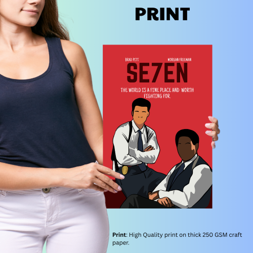 Seven Movie Poster Frame Se7en Crime Mystery Film Framed Posters Movies Canvas Painting Art work Photo Frames For Wall Decor Living Room Bedroom  Study Room Restraunt Cafe Office & Home Decoration, se7en movie poster, 7 movie poster, seven movie poster, seven movie poster art, seven movie poster hd, seven movie poster 4k, seven movie oster original, seven movie poster imdb, seven movie poster font, seven movie poster framed, seven movie poster frame design, seven movie frames, seven movie wall poster
